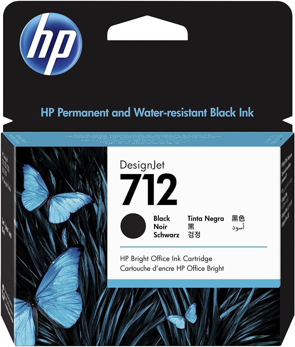 HP 712 Noir – Cartouche d’encre HP DesignJet 29ml (3ED70A)