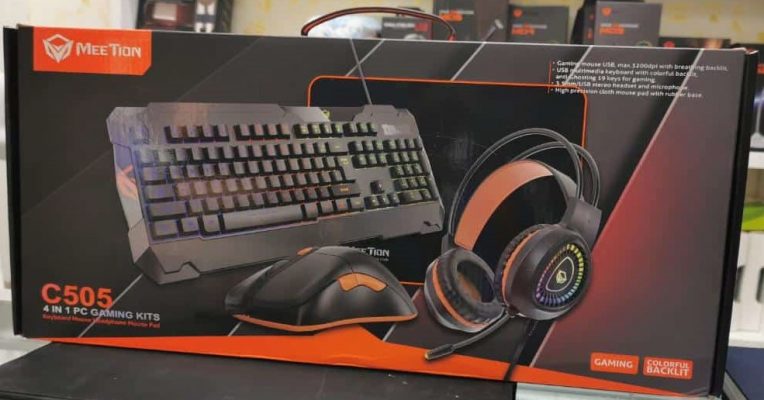 Gamer Kit 4 en 1 Meetion C505 Casque + Clavier + Souris + Tapis de Souris