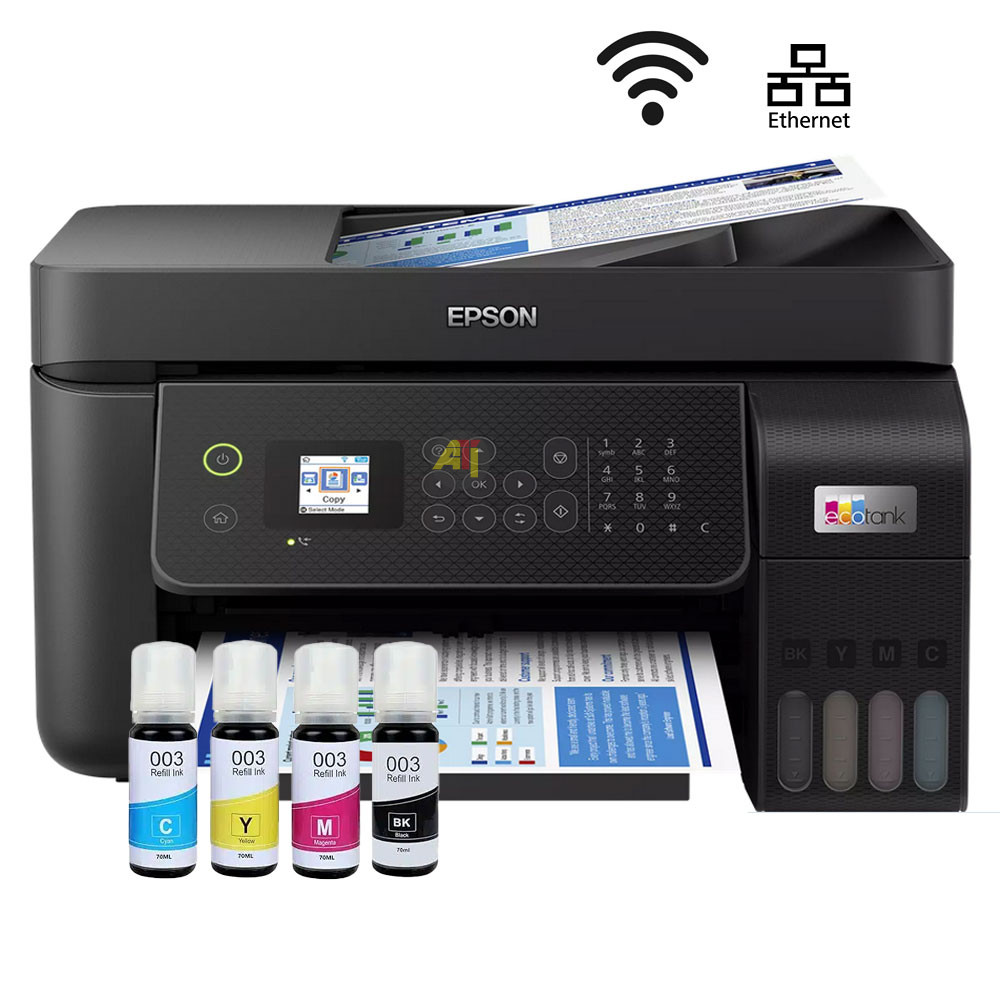 Epson EcoTank L5290 – Imprimante Pro Multifonction Jet d’encre 4 en 1, Impression, Scan, Copie, Fax – Chargeur automatique – Wi-Fi Direct – Ethernet