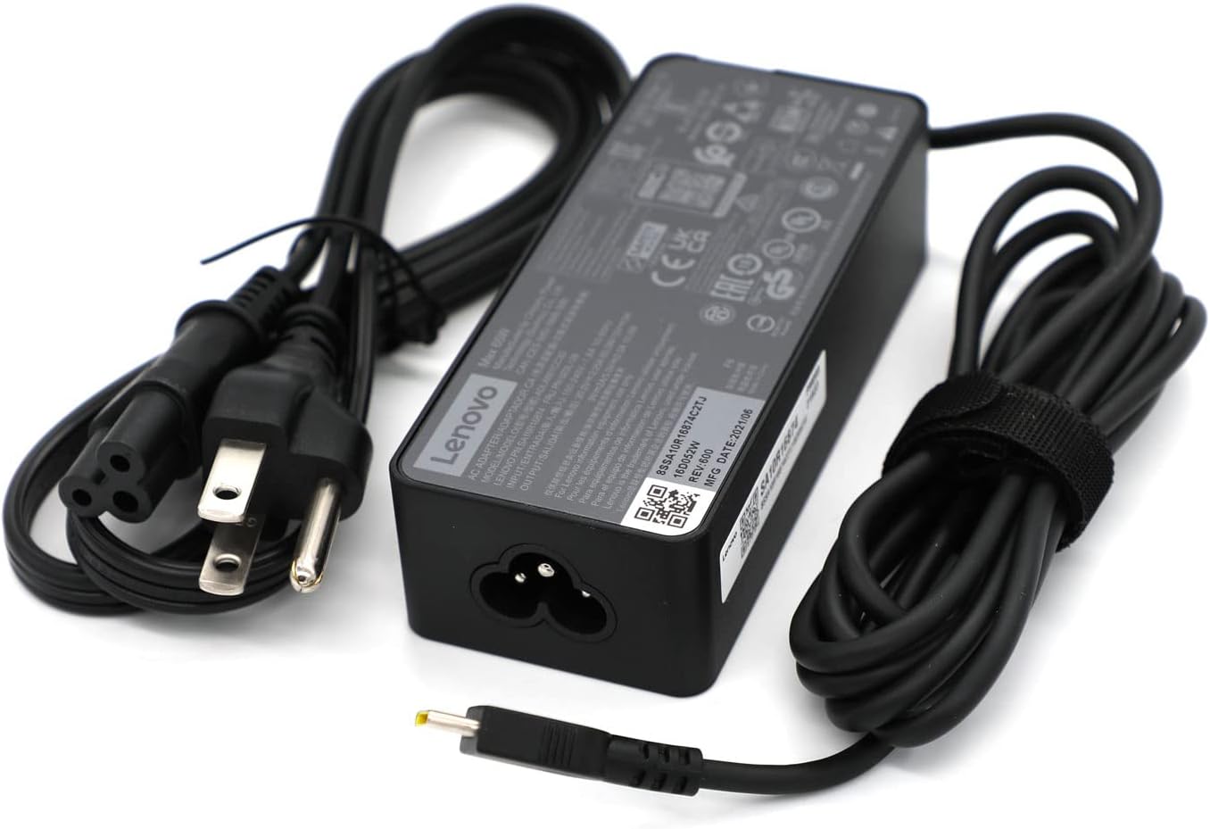 Chargeur PC Lenovo 65W USB-C – Adaptateur + Cordon d’alimentation Secteur (ADLX65YCC2A)