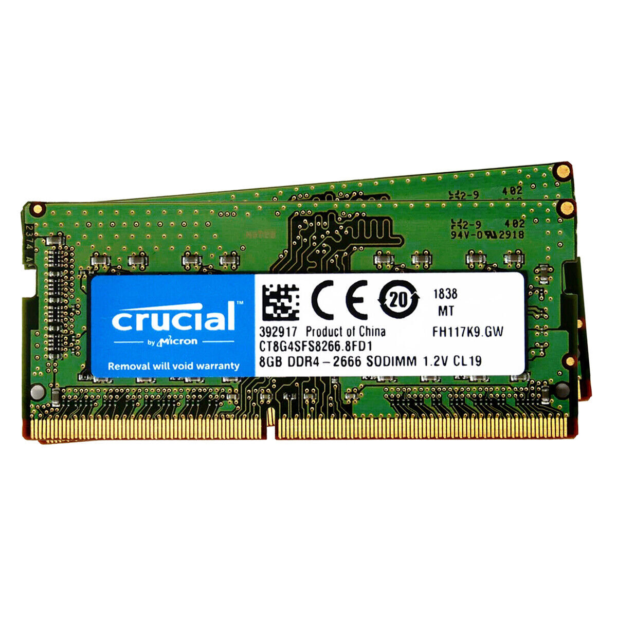 Barrette de Mémoire RAM 8Go DDR4 – 2666 Mhz Pour Ordinateur Portable